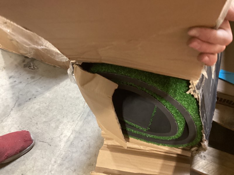 Condition photo showing As Is for GoSports Golf Hitting Mats - Artificial Turf Training Mat for Indoor/Outdoor Swing Practice, Includes 3 Rubber Tees - Choose Your Style