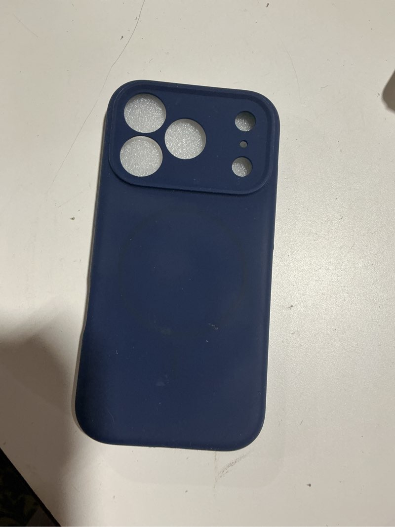 Condition photo showing As Is for Miracase Magnetic for iPhone 17 Pro Case, Compatible with MagSafe, Integrated Silicone Camera Control Cover, 3.0mm Thicken Shockproof Drop Protection Phone Case for 17 Pro,Dark Blue Dark Blue iPhone 17 Pro
