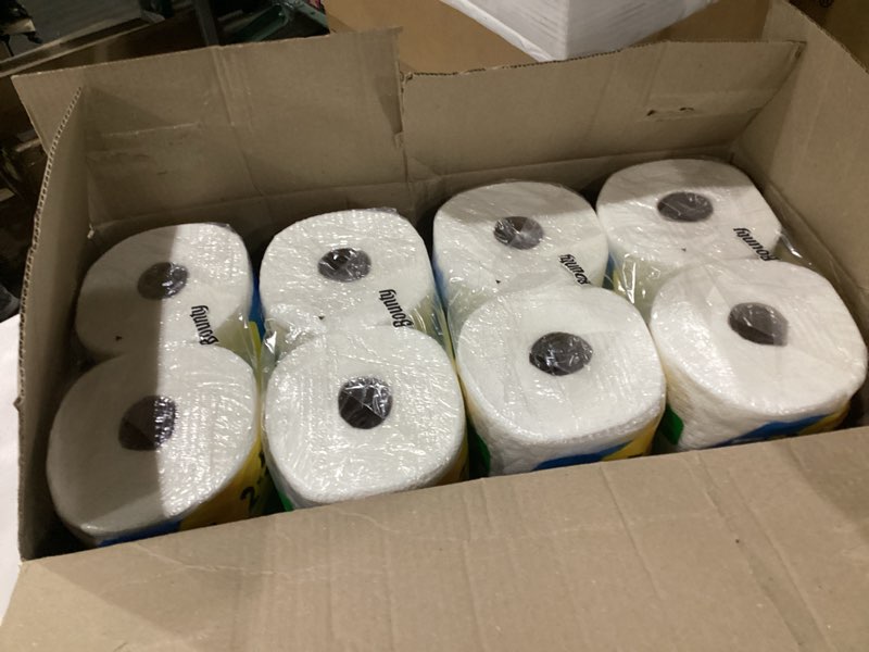 Condition photo showing New/Like New for Bounty Quick Size Paper Towels, White, 8 Family Rolls Family 8 Rolls (107 Sheets)