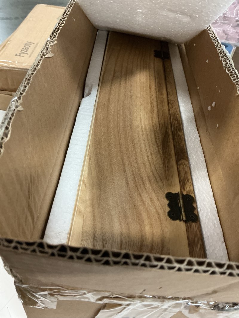 Condition photo showing Good Condition for 16x9 extra deep shadow box display case with 4 removable shelves large wooden shadow box frame for figurines & collectibles deep shadow box with magnetic front loading door rectangular05