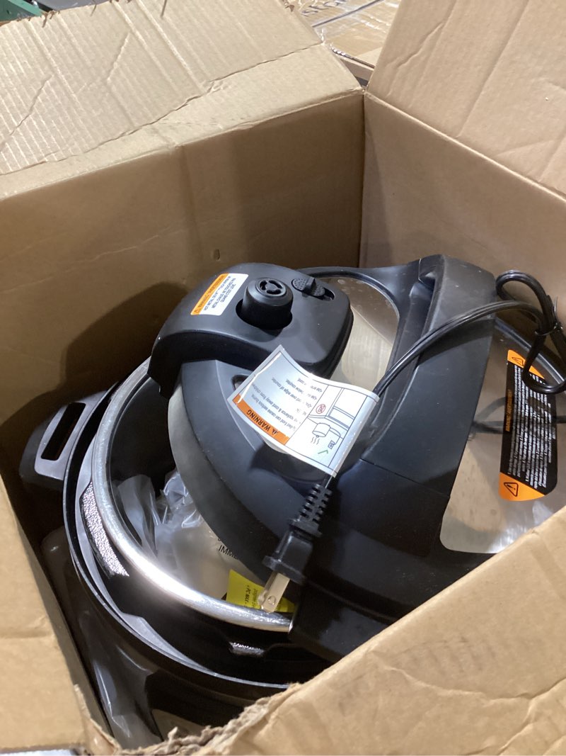 Condition photo showing As Is for instant pot duo 7-in-1 electric pressure cooker, slow cooker, rice cooker, steamer, sauté, yogurt maker, warmer & sterilizer, includes app with over 800 recipes, stainless steel, 8 quart 8 quarts