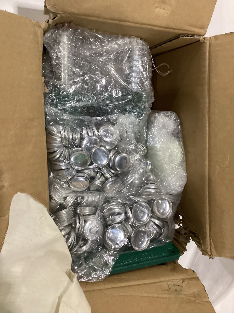 Condition photo showing As Is for fabric button maker machine,button maker handmade fabric covered button diy tool,upholstery fabric covered button maker kit with 300 pcs buttons and 3 molds (18, 25, 30mm) for clothes,doll