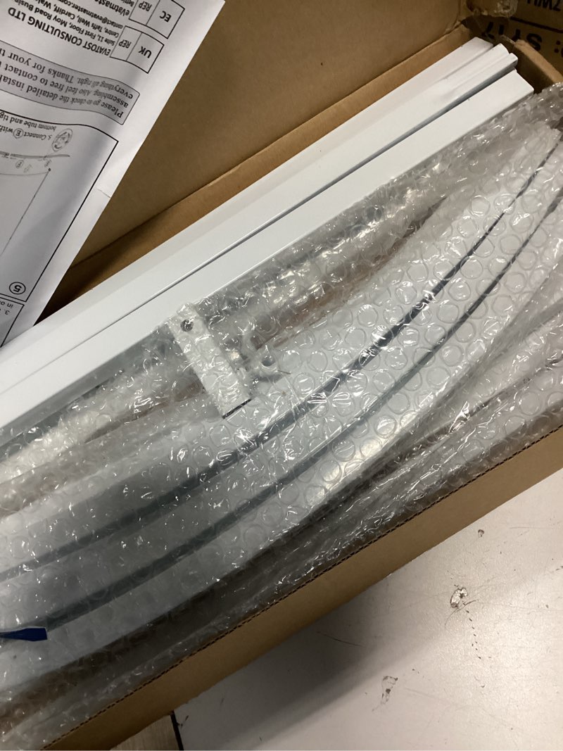 Condition photo showing Good Condition for Wokceer Wedding Arch Backdrop Stand 7.2 FT White Metal Chiara Backdrop Stand for Wedding Ceremony Photo Booth Outdoor Indoor Birthday Party Garden Floral Balloon Arch Decoration 7.2 x 4 FT (HxW) White