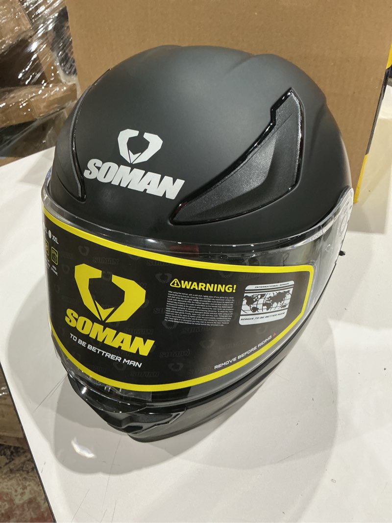 Condition photo showing Good Condition for bluetooth motorcycle helmet, full face flip up modular motorcycle helmet with bluetooth intercom headsets, dot approved dual visor helmets large matte black