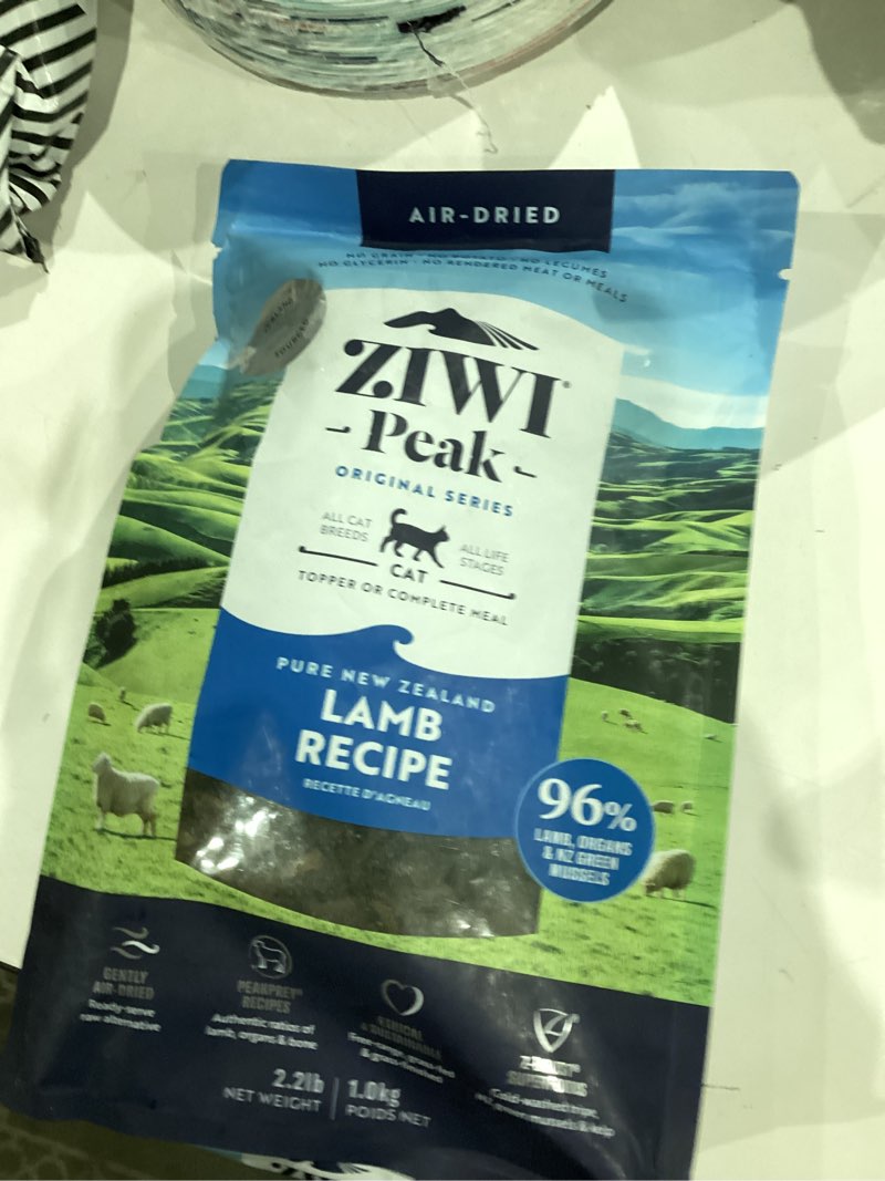 Condition photo showing New/Like New for ZIWI Peak Air-Dried Cat Food – Lamb - All Natural, High Protein, Grain Free, Limited Ingredient w/ Superfoods (35.2oz) Lamb 2.2 Pound (Pack of 1)