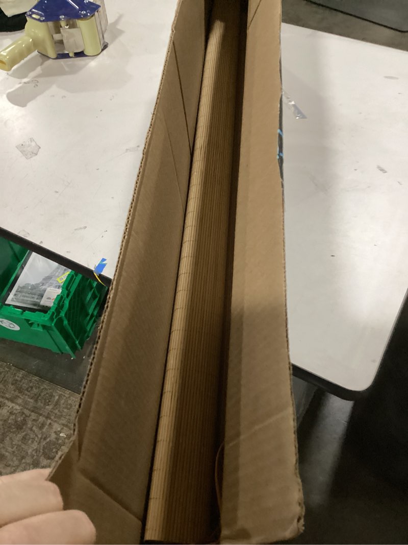 Condition photo showing Good Condition for Bamboo Blinds for Interior Windows, Easy to Install Bamboo Shades for Indoor Windows, Custom Roller Shades for Indoor Window and Outdoor Patio, 38" W x 72" H Bamboo Carbonized Color 38"W x 72"H