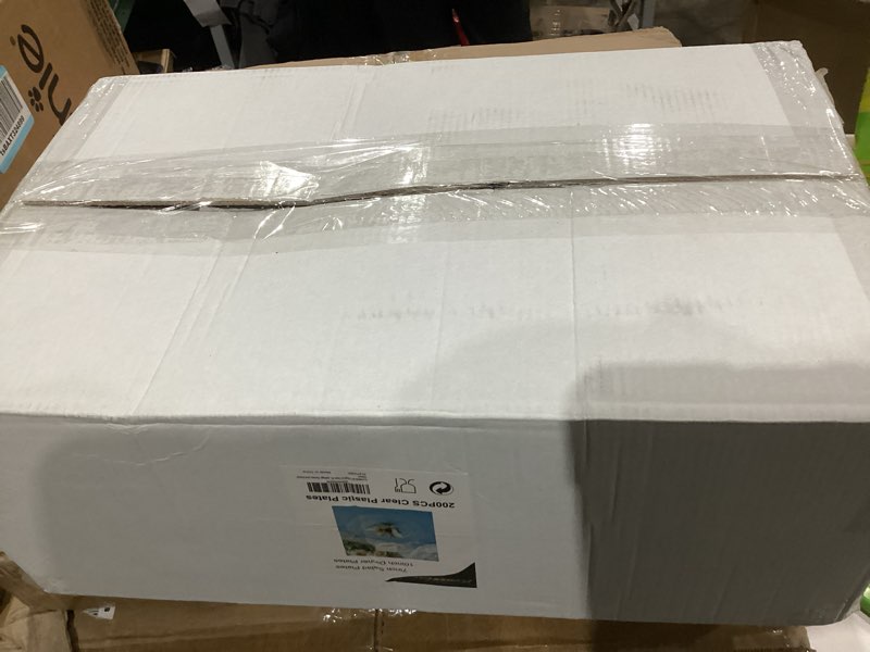 Condition photo showing New/Like New for FLOWERCAT 200PCS Clear Plastic Plates Disposable Plates for Party - Heavy Duty Plastic Plates - 100 10" Dinner Plates and 100 7" Salad Plates for Weddings, New Year,Christmas Parties and Events 200 Clear