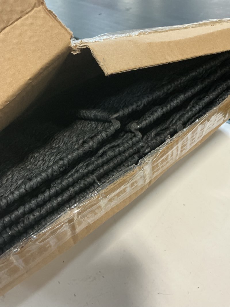 Condition photo showing Good Condition for set of 2 hand-woven paper rope wicker baskets, storage basket, foldable cube storage bins, black storage cubes, square baskets for organizing shelves decor, 12x12x12in paper rope black