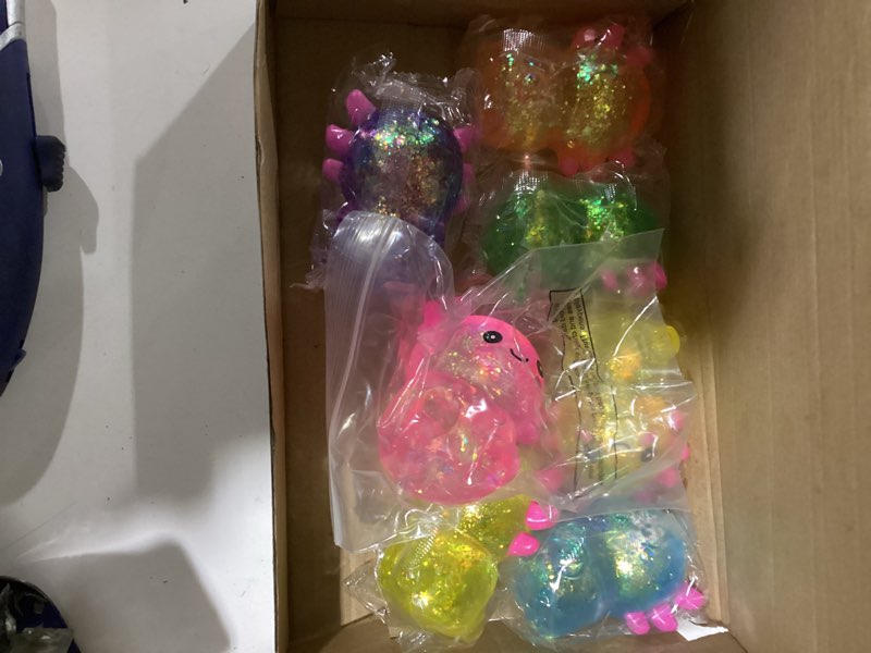 Condition photo showing New/Like New for Meooeck 12 Pcs Axolotls Stress Balls for Adult Mini Axolotls Fun Squeeze Fidget Animal Balls Cute Cute Salamander Shape for Easter Basket Stuffers Gift Birthday Party Favors Office Adhd Autism Anxiety Candy Colors Sitting Axolotls