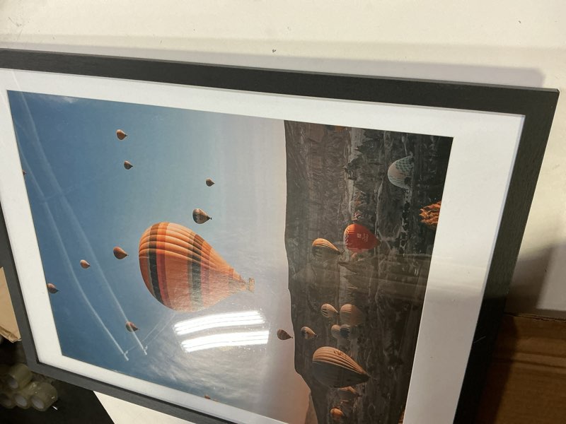 Condition photo showing Good Condition for 18x24 Picture Frame with 16x20 Mat, Display Photo 16x20 with Mat or 18 x 24 Without Mat, Wall Hanging Large 18 by 24 Poster Frame with Plexiglass, Black Black 18x24 inch