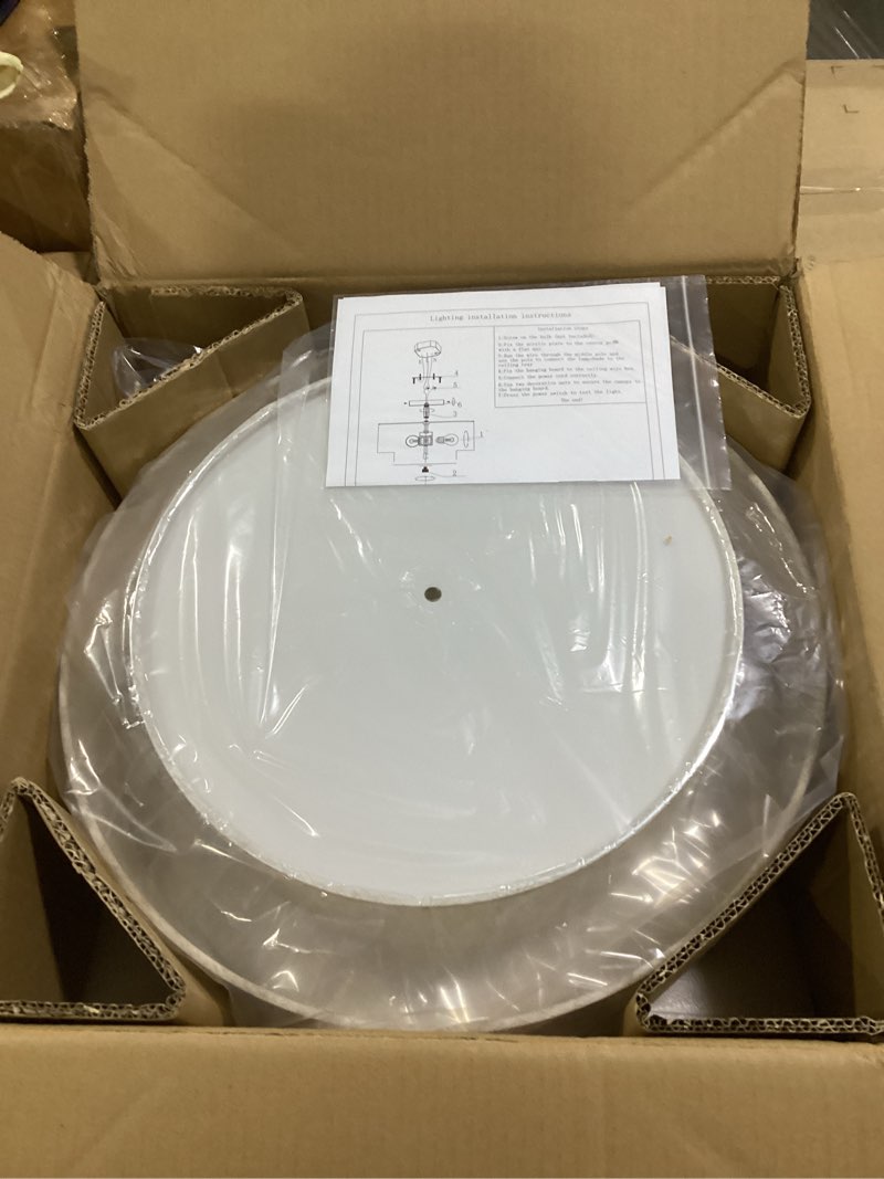 Condition photo showing New/Like New for modern semi flush mount ceiling light 18" modern gold 3-lights drum ceiling lighting fixture vintage linen golden ceiling lamp for laundry room, kitchen, basement, dining room, bedroom 2-tier gold