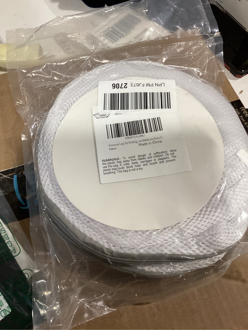 Condition photo showing New/Like New for kimmama bra washing bags for laundry, lingerie bags for washing delicates, large bra laundry bag for washing machine, sandwish mesh, 8x8x8" 3l(8x8x8")