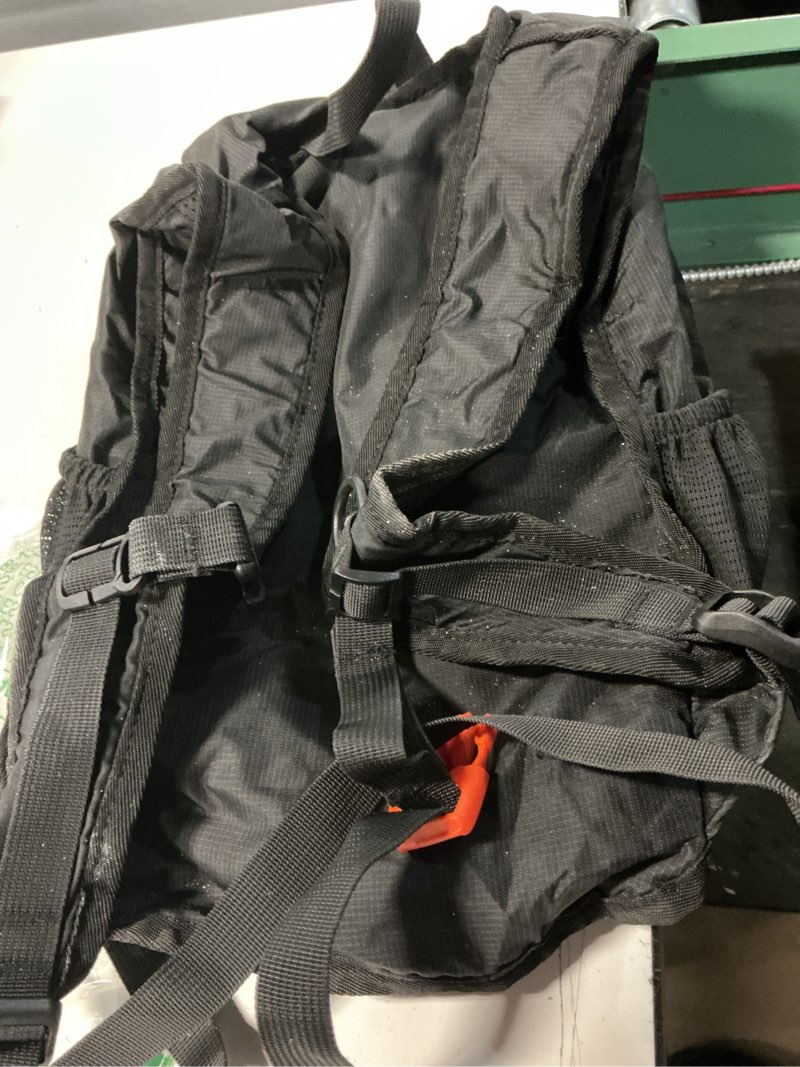 Condition photo showing As Is for 13l small hiking backpack for women men, lightweight foldable day pack, packable daypack for travel, camping (black) black small