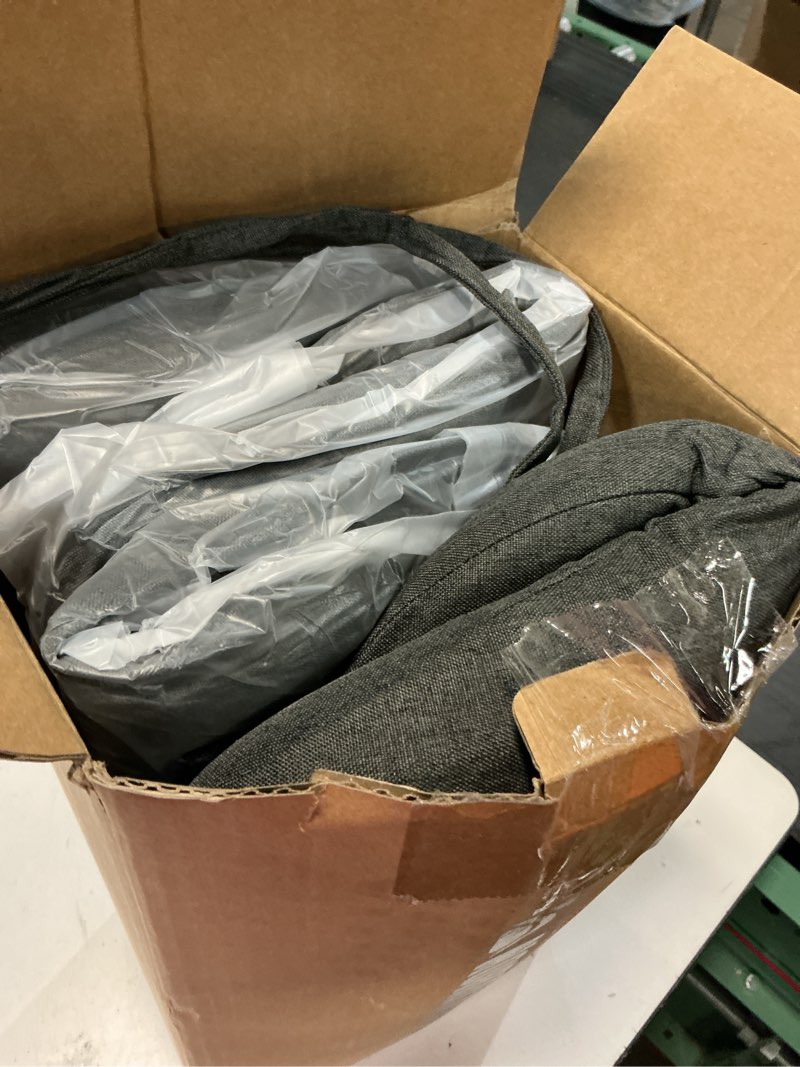 Condition photo showing Good Condition for nordjager chair cushions for dining chair seat set of 4, memory foam chair pads help you relief from sedentary discomfort in the office or kitchen and dining rooms(17" x 16" x 2.5", dark grey) dark grey 4 count (pack of 1)