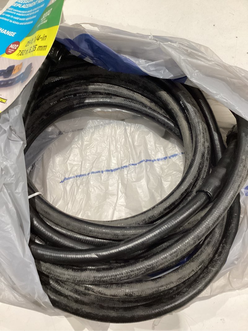 Condition photo showing As Is for surfacemaxx 1/4 in. d x 25 ft. l m22 replacement pressure washer hose 3200 psi