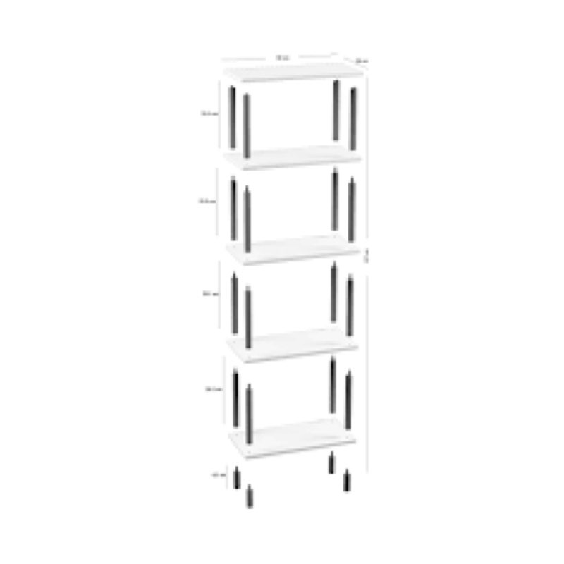 Intergo White bookcase with shelves