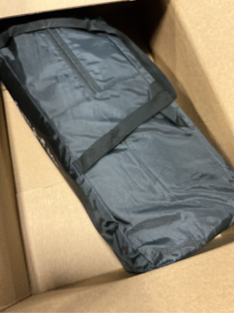 Condition photo showing Good Condition for dream on me nest portable playard in black with carrybag an shoulder strap, lightweight, packable and easy setup baby playard, breathable mesh sides and soft fabric - comes with a removable padded mat
