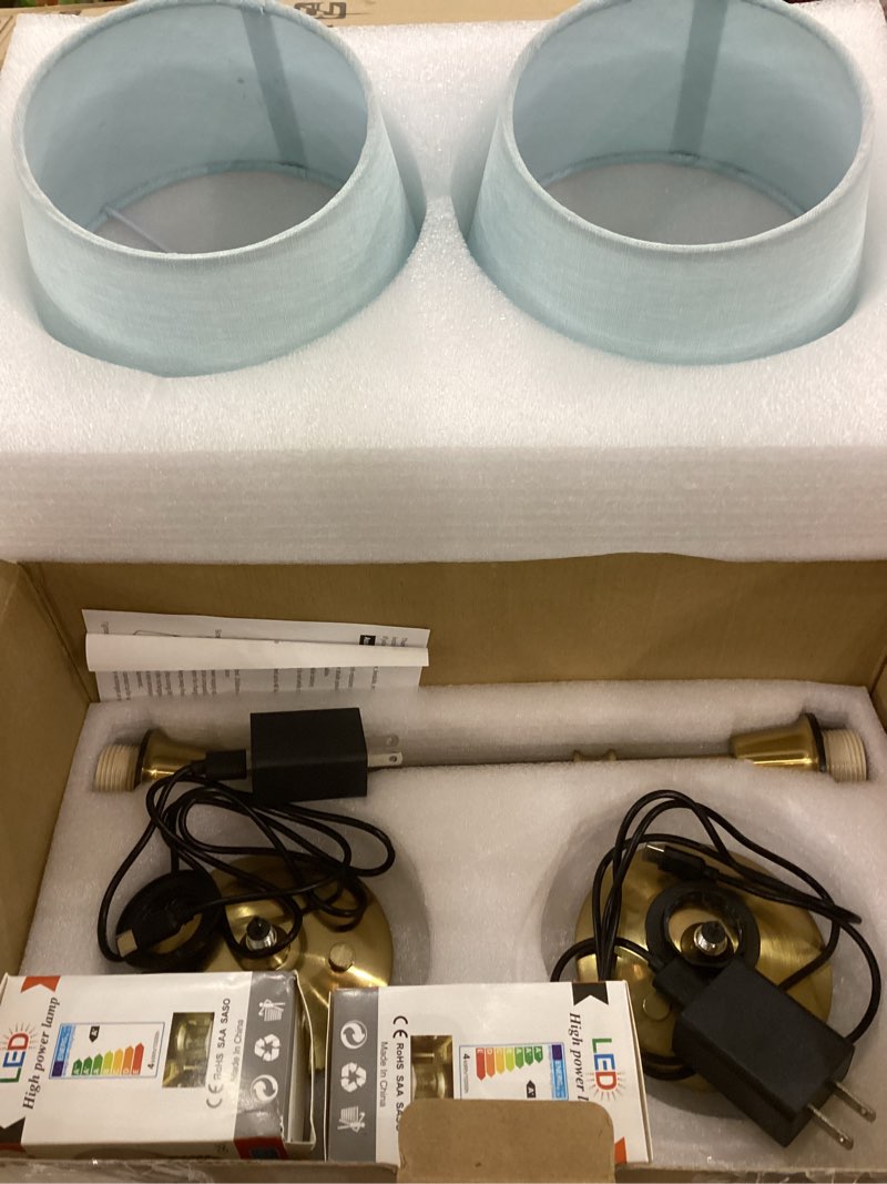 UMEXUS Small Cordless Lamp Rechargeable Table Lamps Set of 2, Dimmable Battery Operated Lights, Port