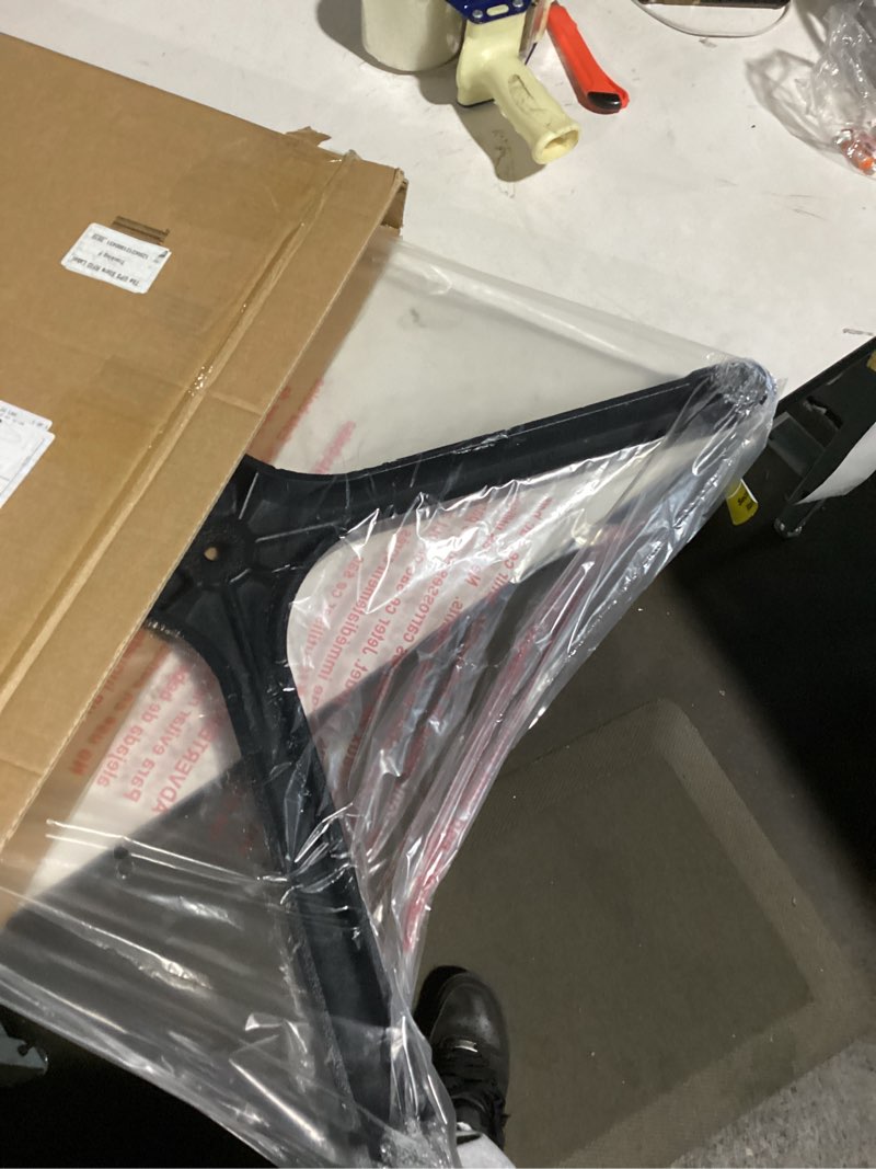 Condition photo showing As Is for Flash Furniture Beverly 33'' x 33'' Restaurant Table X-Base with 4'' Dia. Bar Height Column, Black, Set of 1 Classic