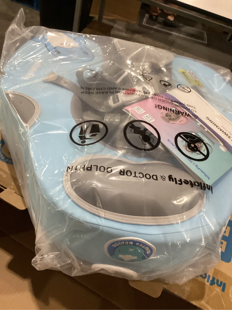 Inflatefly and doctor dolphin baby swimming ring (blue) 3-24 months