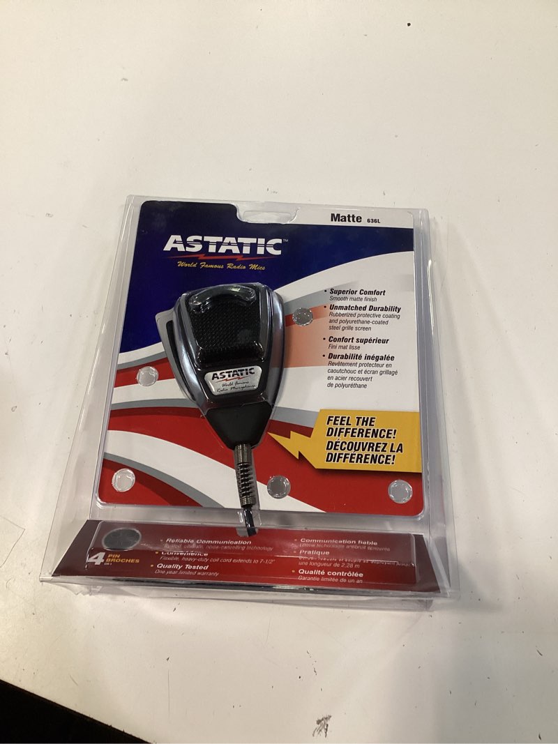 Condition photo showing Good Condition for astatic 30210002 rubberized 4 pin 636l noise cancelling microphone, black