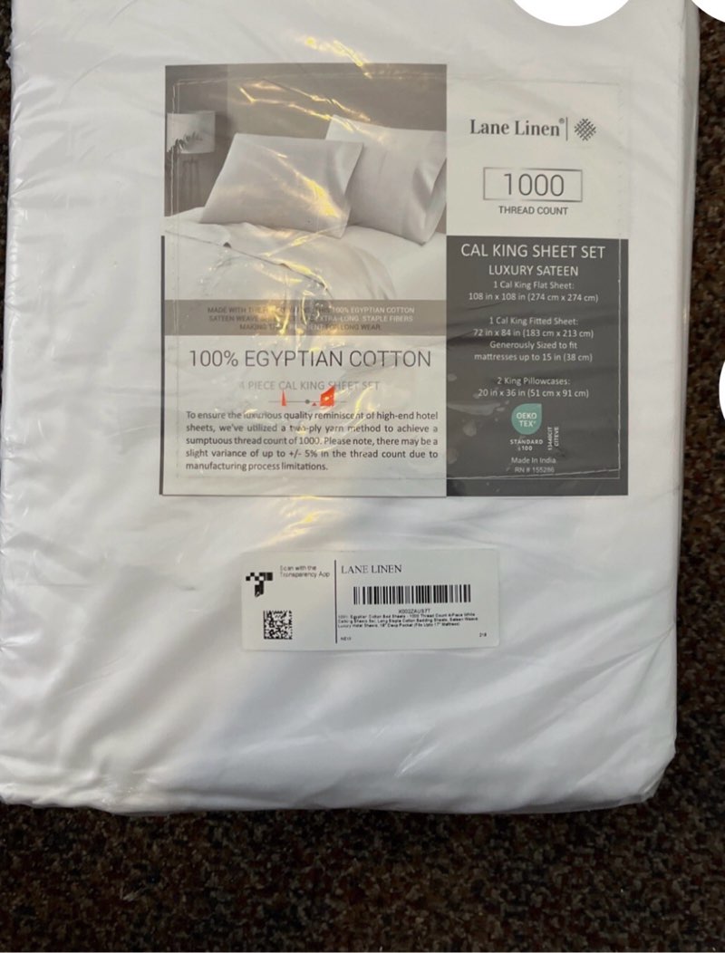 LANE LINEN 4 PIECE CAL KING SHEET SET 1000 THREAD 100% EGYPTIAN COTTON NEW