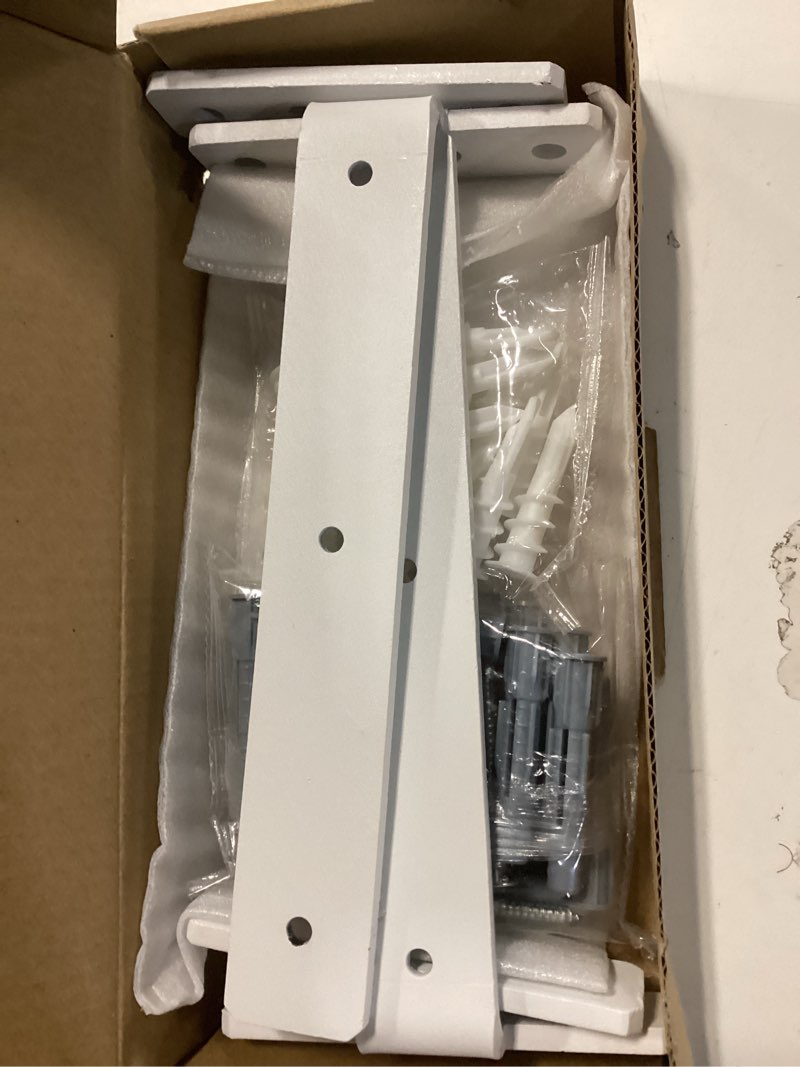 Condition photo showing New/Like New for Alise White Floating Shelf Brackets,L Brackets for Wood Board,Wall Hidden Shelf Brackets,Heavy Duty Shelf Brackets Metal Shelving Corner Brace Supports for Home,Garden,Office and DIY,8 inch,Pack of 4 8 Inch White