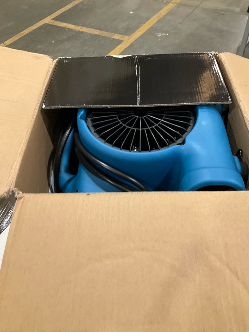 Condition photo showing As Is for XPOWER P-230AT Mini Mighty 1/4 HP 925 CFM Centrifugal Air Mover, Carpet Dryer, Floor Fan, Blower, Stackable, Daisy Chain, for Water Damage Restoration, Janitorial, Plumbing, Home Use