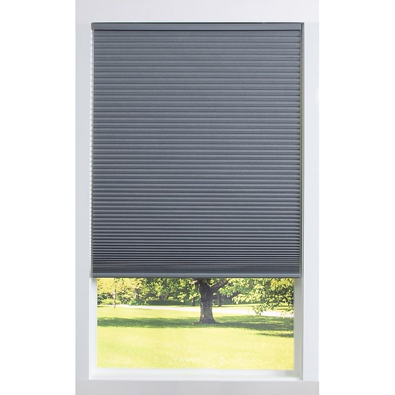 allen + roth 35-in x 64-in Gray Blackout Cordless Cellular Shade