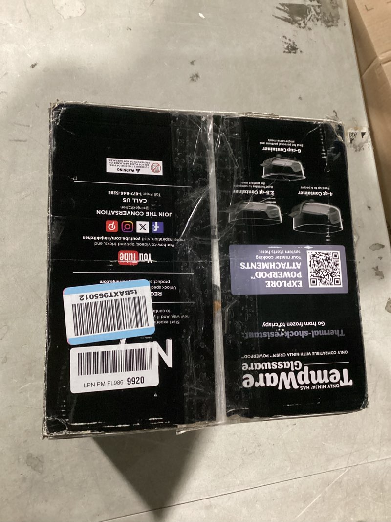 Condition photo showing Good Condition for ninja crispi 4-in-1 glass air fryer | 450°f | non-toxic | 4qt & 6-cup glass containers w/lids | micr