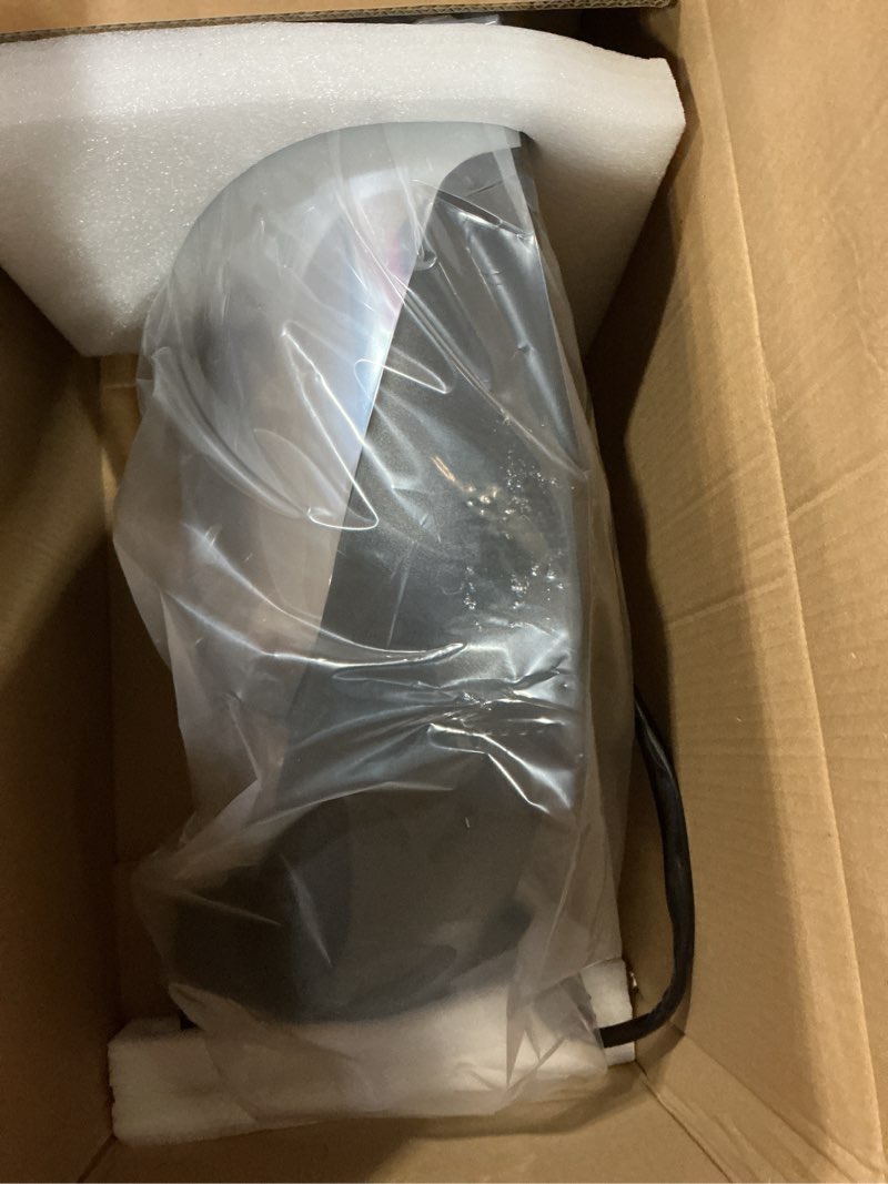 Condition photo showing Good Condition for driver left side power heated door mirror with chrome back cover fit freightliner cascadia 2018–2024 – motorized defrost – direct replacement – replace oe# a22-73907-006 a22-75498-002 driver (lh) side