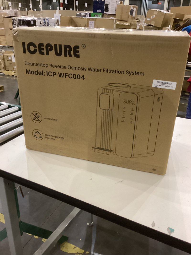 Condition photo showing New/Like New for ICEPURE ICP-WFC004 Countertop Reverse Osmosis System, Instant Hot Water Dispenser, 3-Stage RO Water Filter, 3:1 Pure to Drain, Water Purifier for Home, 4 Temperature Options, No Installation Required
