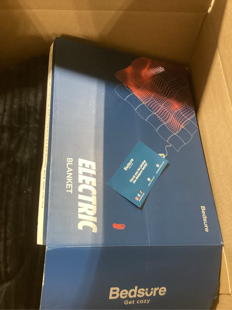 Condition photo showing Good Condition for Bedsure GentleSoft Electric Blanket Full Size - Soft Ribbed Flannel Heated Blanket with 6 Heat Settings, Heating with 10 Time Settings, 8 hrs Timer Auto Shut Off, Gifts for Grandma (72"x84", Black) 07 - Black Full