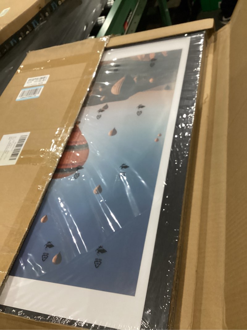 Condition photo showing New/Like New for 20x28 Picture Frame with 18x24 Mat Set of 2, Display Photo 18x24 with Mat or 20 x 28 Without Mat, Wall Hanging Large 20 by 28 Poster Frame with Plexiglass, 2 Pack, Black Black, 2 Pack 20x28 inch