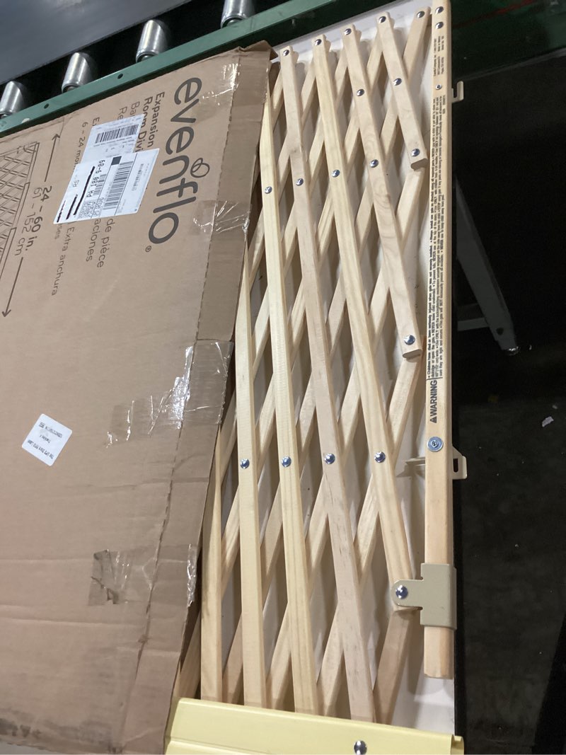Condition photo showing Good Condition for evenflo expansion walk-thru room divider baby gate (natural wood)