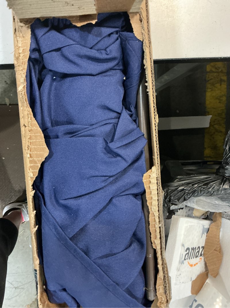 Condition photo showing Good Condition for areshark 8'x10' 2 tiers rectangular patio umbrella - outdoor umbrella waterproof uv protection, market table umbrella w/crank for pool, backyard, deck(navy) navy 8×10ft