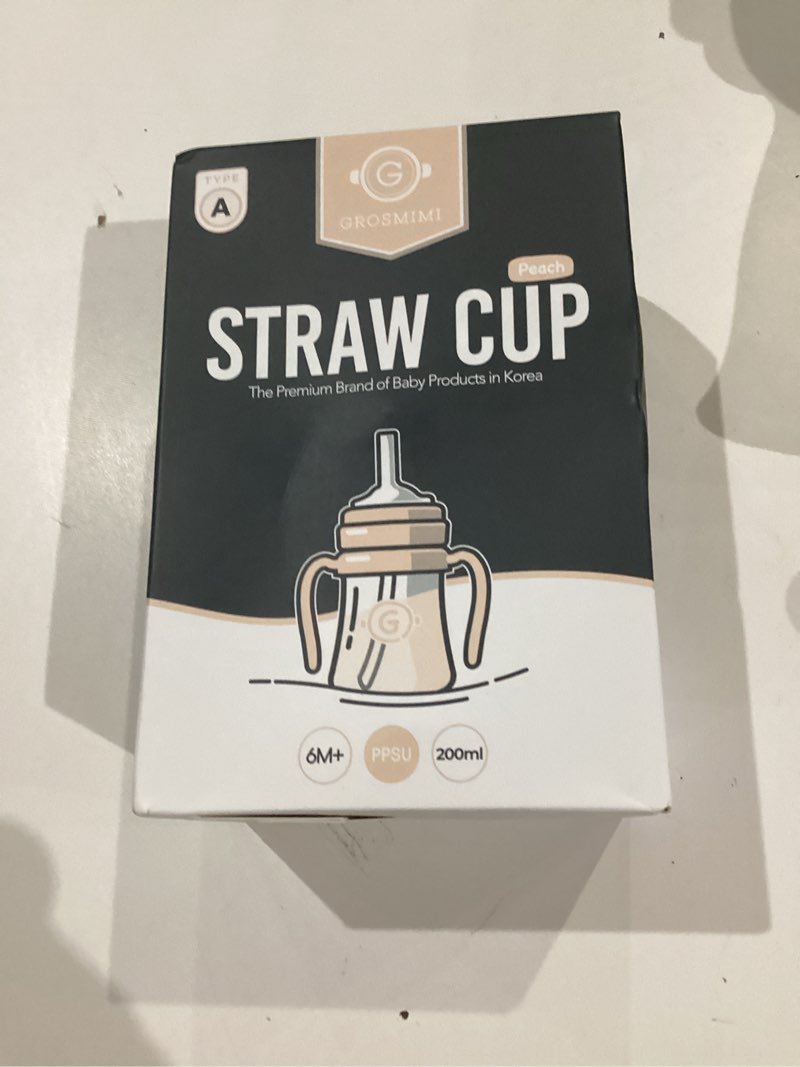 Condition photo showing Good Condition for GROSMIMI Spill Proof no Spill Magic Sippy Cup with Straw with Handle for Baby and Toddlers, Customizable, PPSU, BPA Free 6 oz (Peach)