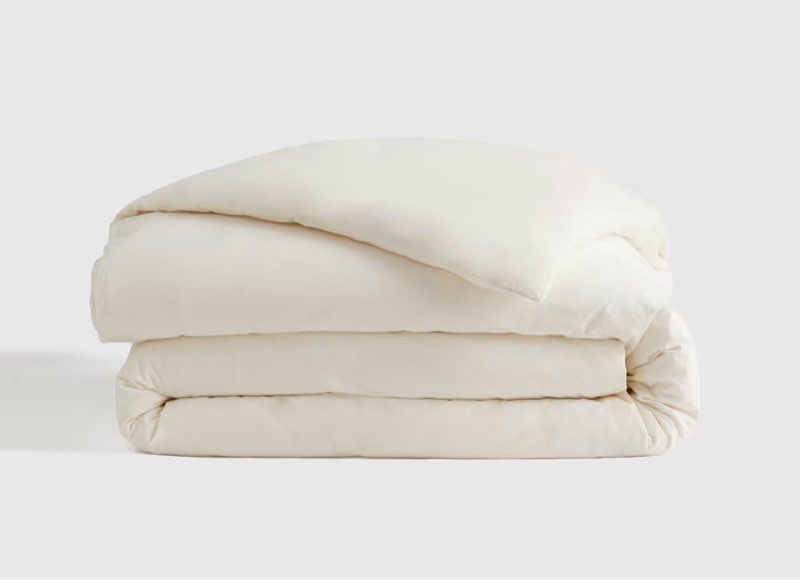 quince organic brushed cotton duvet cover full/queen without sham set ivory