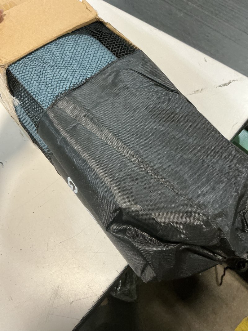 Condition photo showing Good Condition for gruper yoga mat non slip tpe extra wide yoga mat with alignment mark, 72"l x 32"w x 0.32"/0.24"th (183cm x 80cm x 8mm/6mm), anti-tear exercise mat with carrying strap and bag, workout mats for yoga, pilates blue black 0.32*32*72 inches