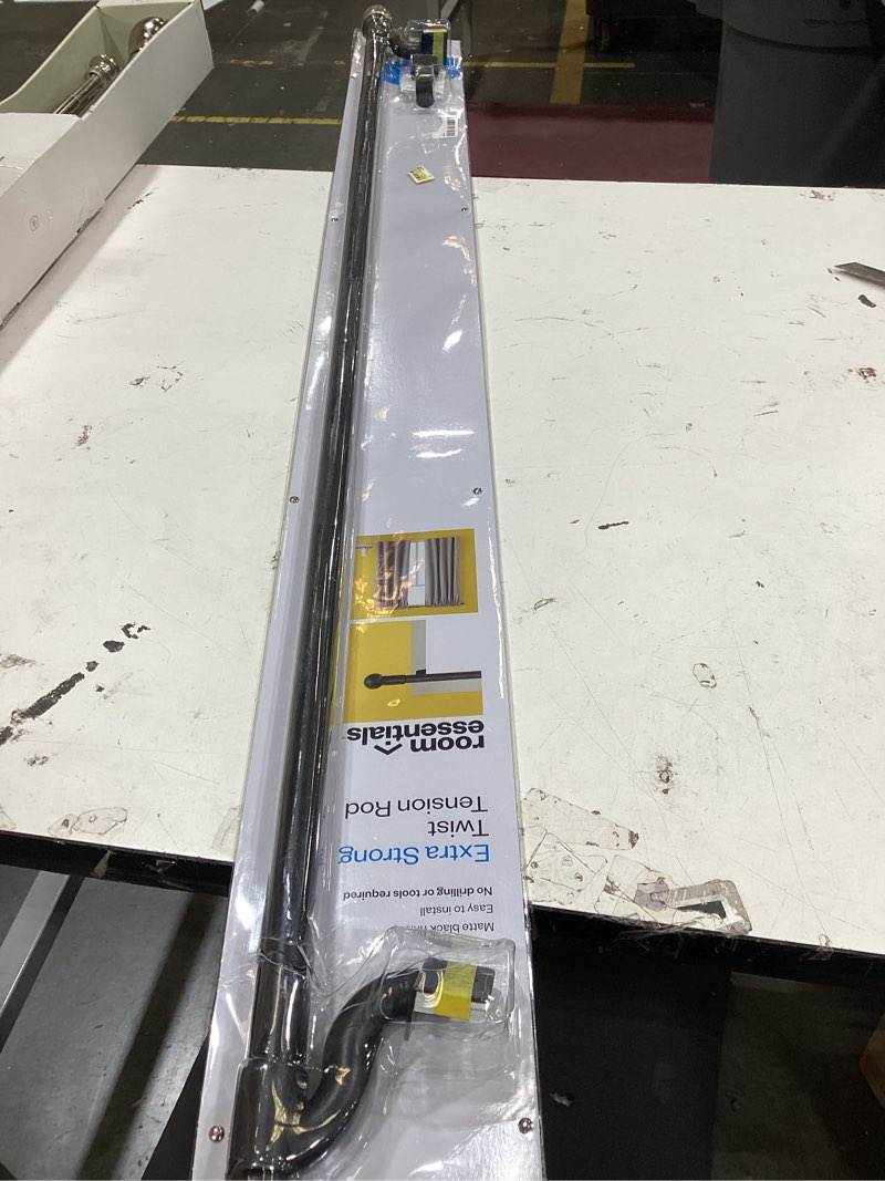 Condition photo showing Good Condition for 48"-84" twist and shout easy install curtain rod matte black - room essentials™
