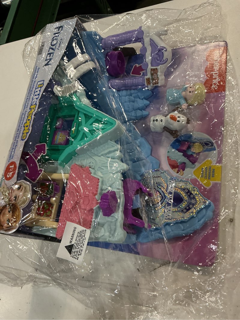 Condition photo showing Good Condition for fisher-price little people toddler toy disney frozen arendelle sledding adventures playset with figures for pretend play ages 18+ months