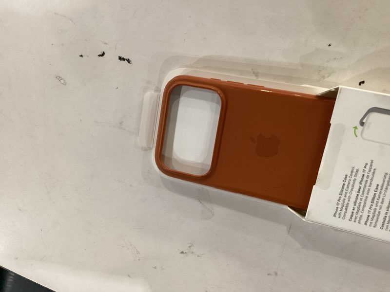 Condition photo showing Good Condition for apple iphone 17 pro silicone case with magsafe and camera control: lightweight phone case, wireless charging compatible, smooth matte finish; terra cotta iphone 17 pro silicone terra cotta