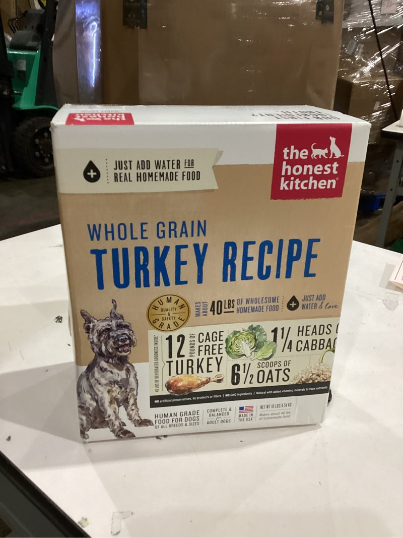 Condition photo showing New/Like New for The Honest Kitchen Wholemade™ Dehydrated Whole Grain Turkey Dog Food, 10 lb Box Turkey 10 Pound (Pack of 1)