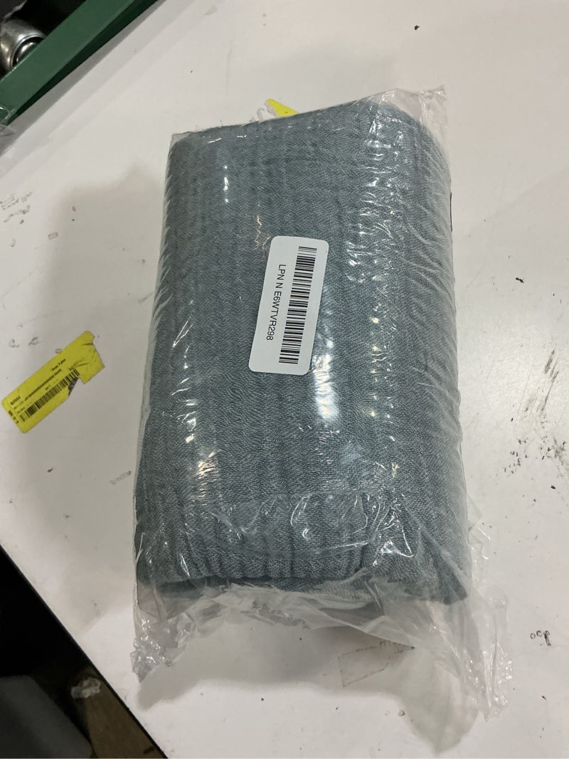 Condition photo showing Good Condition for emme cotton muslin large throw blanket couch breathable gauze soft lightweight bed blankets adults (heather teal, 50"x70") large throw 01 - teal