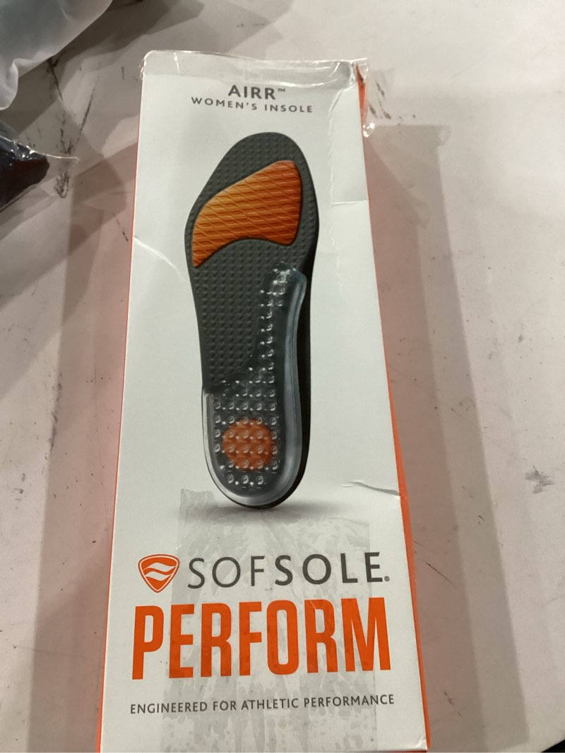 Condition photo showing Good Condition for sof sole insoles women's airr performance full-length gel shoe insert 5-7.5 orange