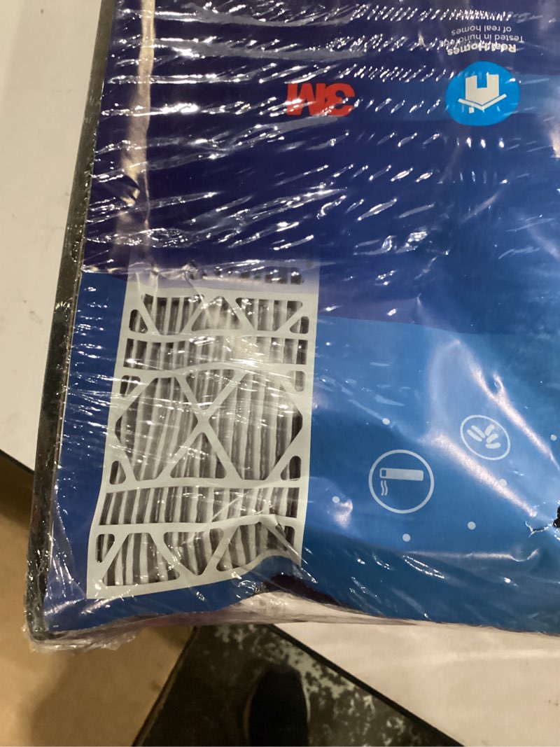 Condition photo showing As Is for filtrete 20x25x5 ac furnace air filter, mpr 1550, merv 12, fits trion airbear, certified asthma & allergy friendly, electrostatic air cleaning filter, 1-pack (actual size 19.56 x 24.13 x 4.75)