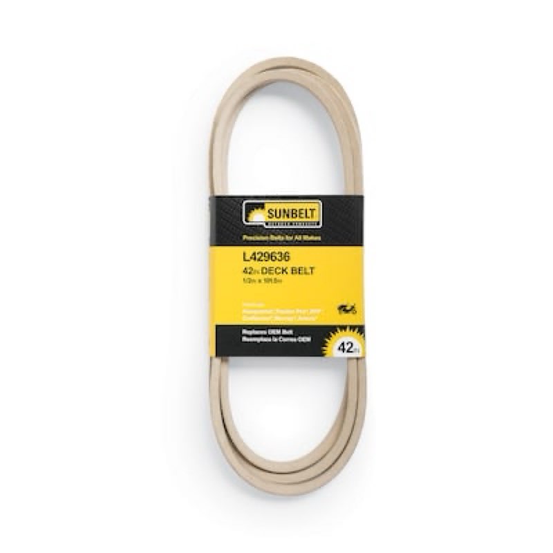 sunbelt 1/2-in x 101.5-in deck belt, for 42-in riding mower/tractors, replaces oem part number 429636, 21547238, 532429636