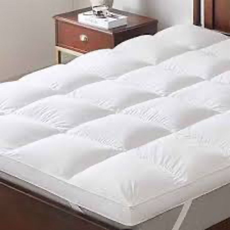 lewinbedding dual layer 5 inch goose feather mattress topper twin size, 4 inch goose feather plus 1 