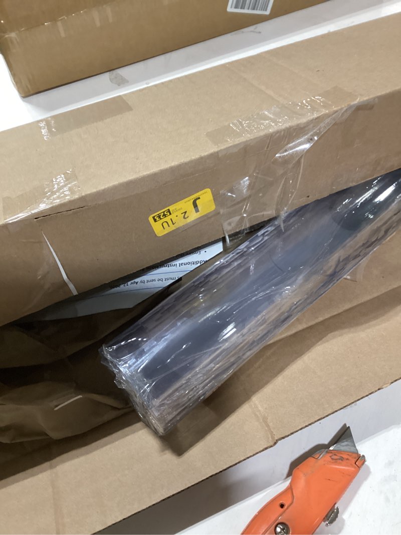 Condition photo showing Good Condition for lovepads clear table cover protector, 18 x 72 inch 2mm thick plastic table cover, table protector for dining room table, waterproof dresser cover top for kitchen, coffee, writing desk 18" x 72" (rectangular) clear 2mm