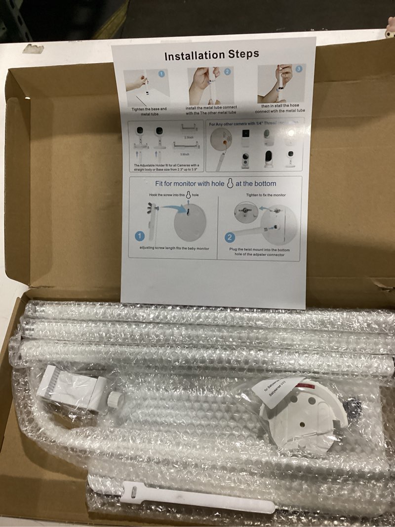 Condition photo showing New/Like New for 67" adjustable height baby monitor floor stand compatible with nanit pro & flex stand,babysense hds2/v43,hellobaby hb65/hb6550/pro/hb6560/hb66,infant optics dxr-8 pro,also cameras with 1/4 connection